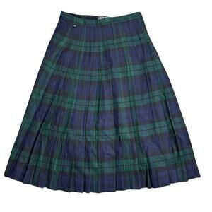 Vintage Scottish Blackwatch Tartan Wool Skirt Made Scotland 8
